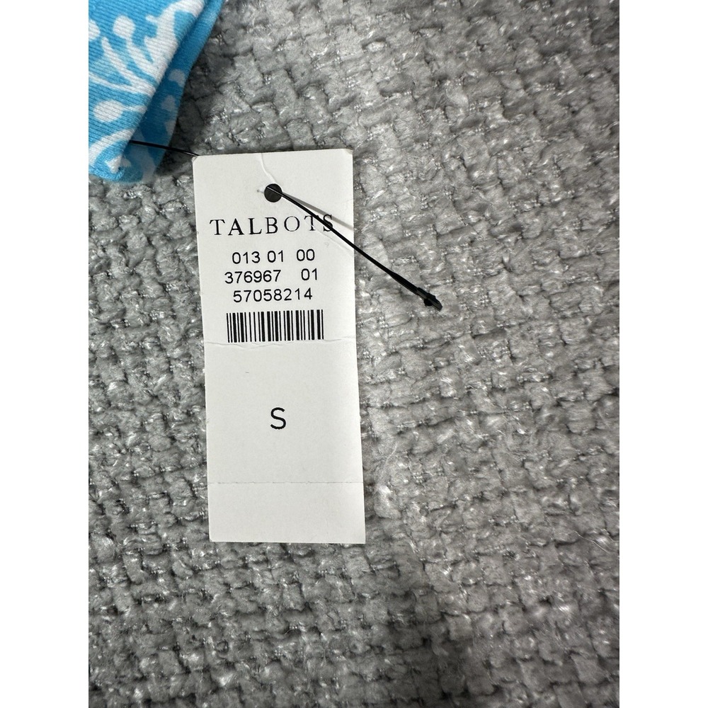 Talbots Top Womens Small Aqua Blue Paisley The Talbots Tee T-Shirt - Picture 5 of 8